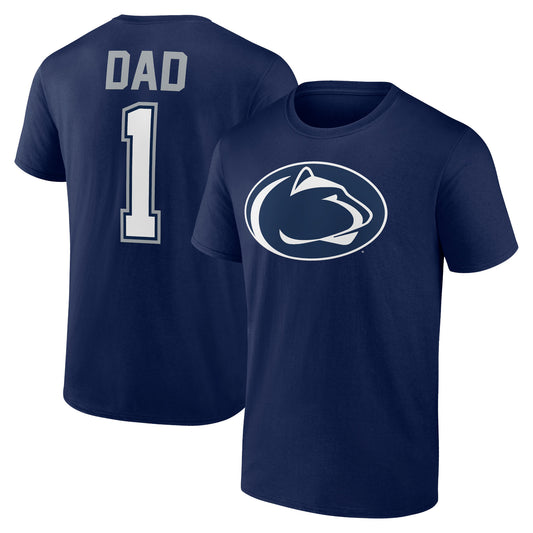 Men's Navy Penn State Nittany Lions Father's Day #1 Dad T-Shirt