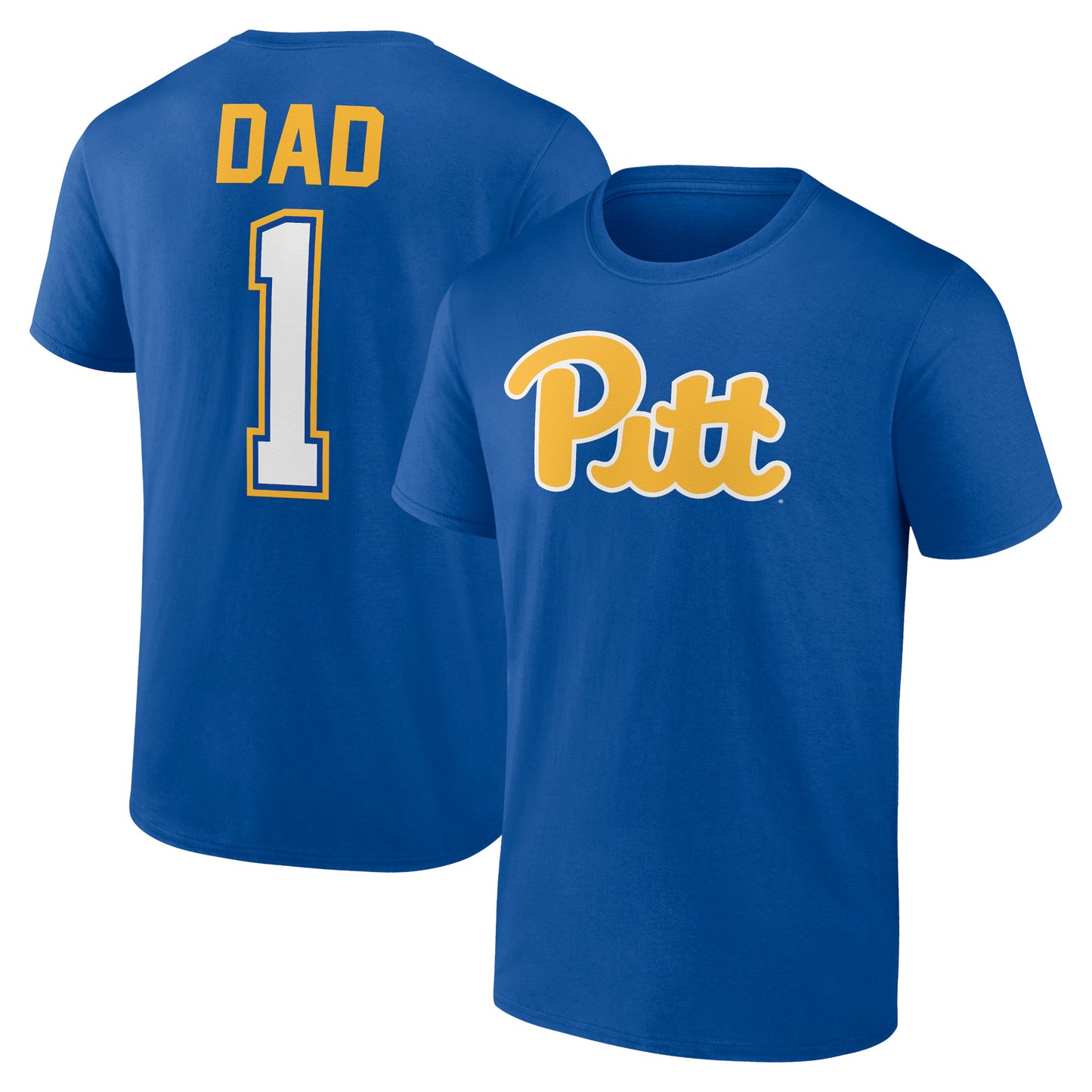 Men's Royal Pitt Panthers Father's Day #1 Dad T-Shirt