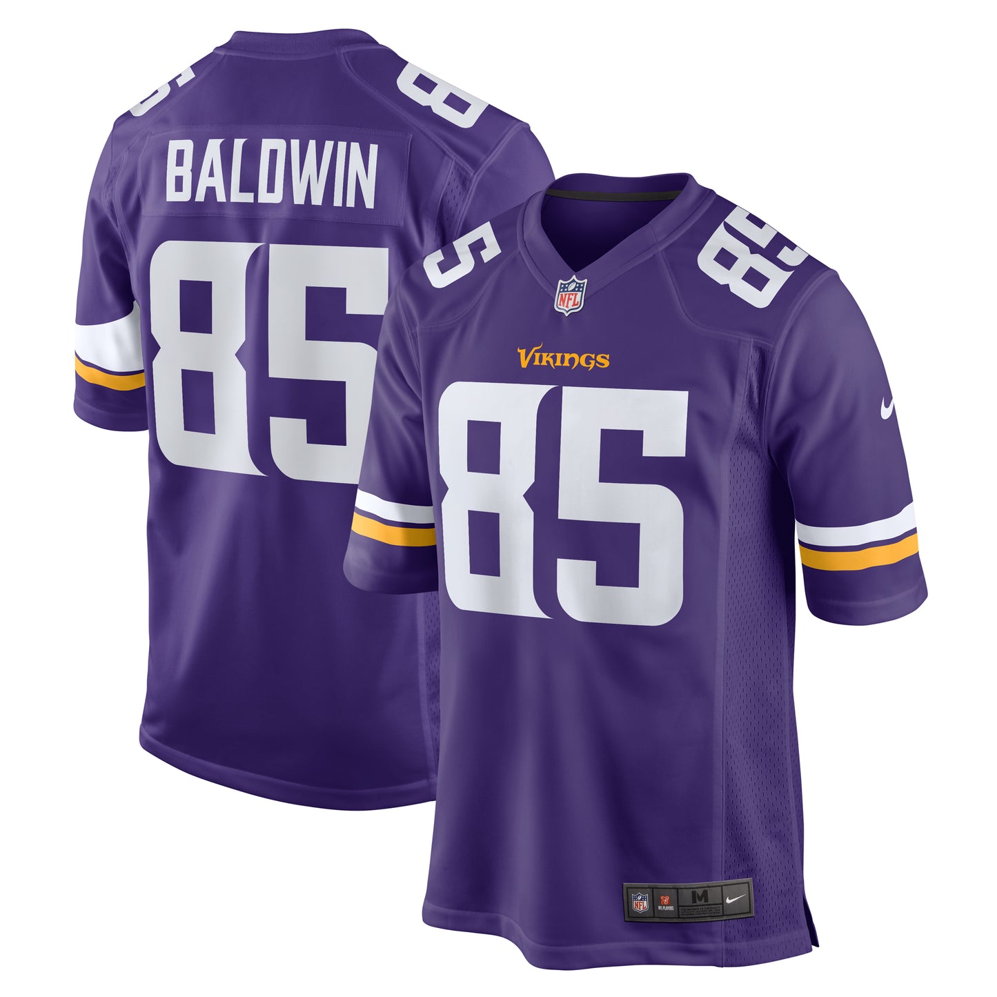 Men's Nike Daylen Baldwin  Purple Minnesota Vikings  Game Jersey