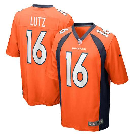 Men's Nike Wil Lutz  Orange Denver Broncos  Game Jersey