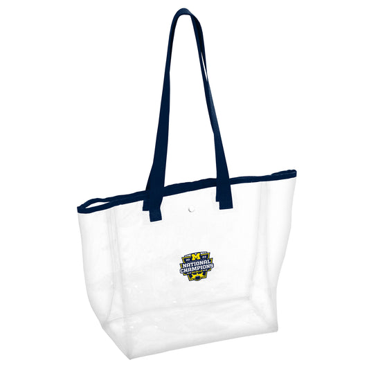 Michigan Wolverines College Football Playoff 2023 National Champions Stadium Clear Tote