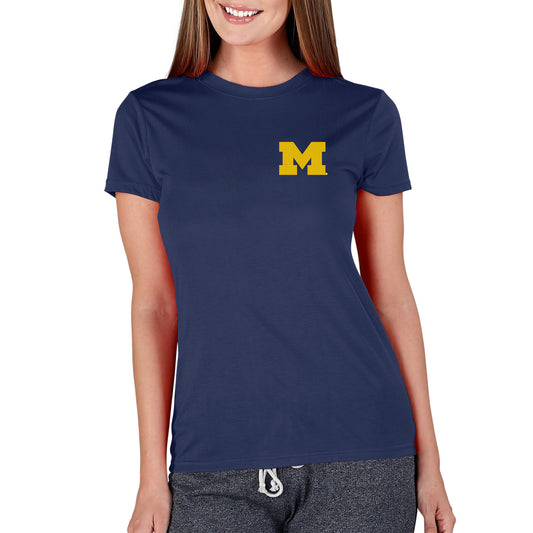 Women's Concepts Sport  Navy Michigan Wolverines Marathon Knit T-Shirt