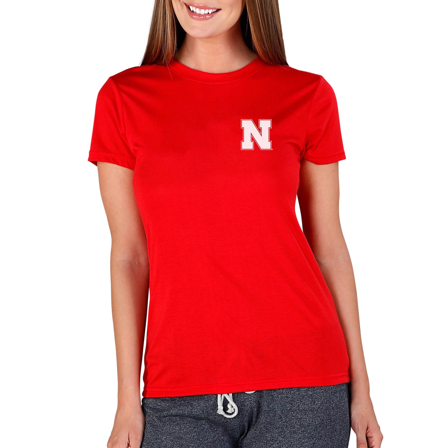 Women's Concepts Sport  Scarlet Nebraska Huskers Marathon Knit T-Shirt