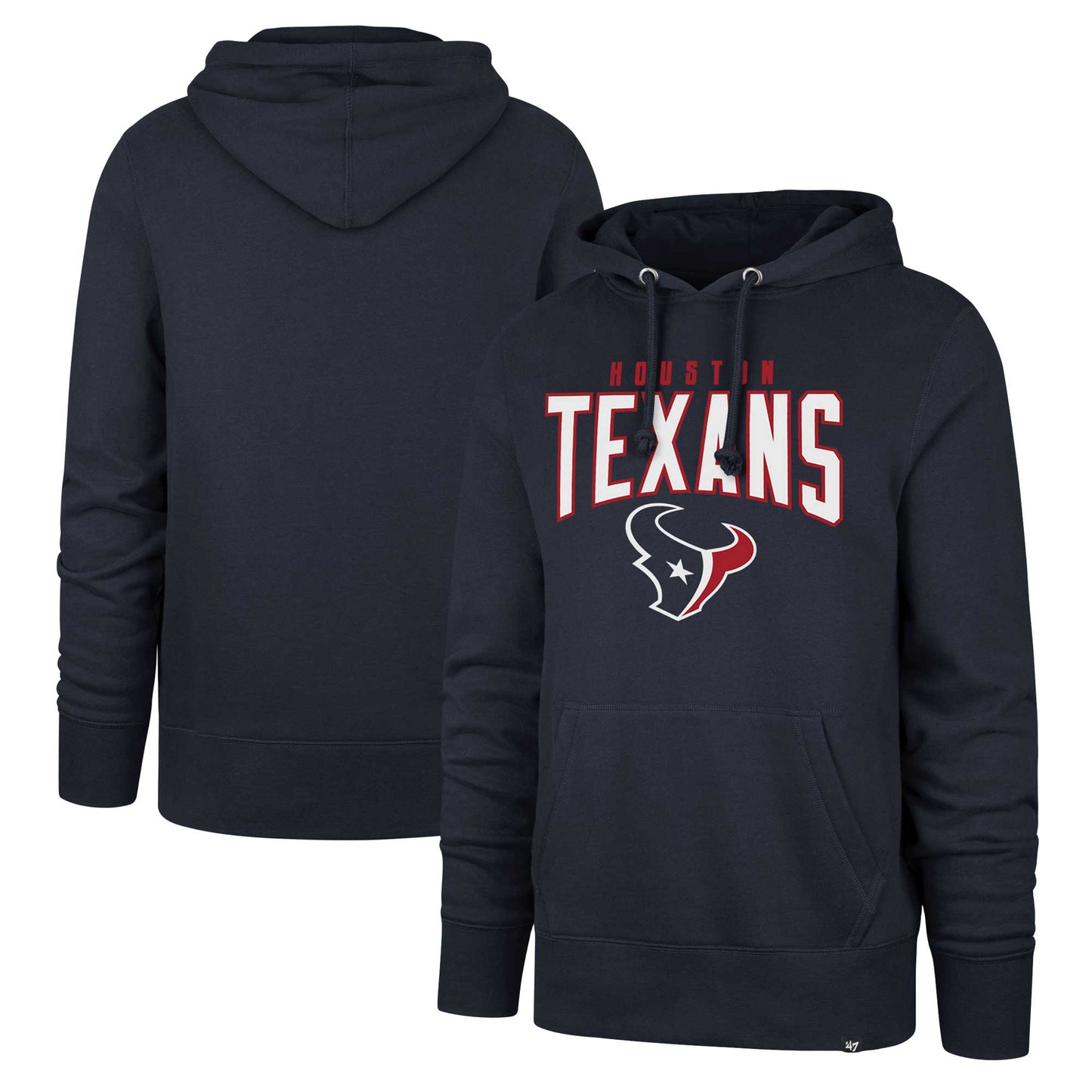 Men's '47 Navy Houston Texans Headline Pullover Hoodie