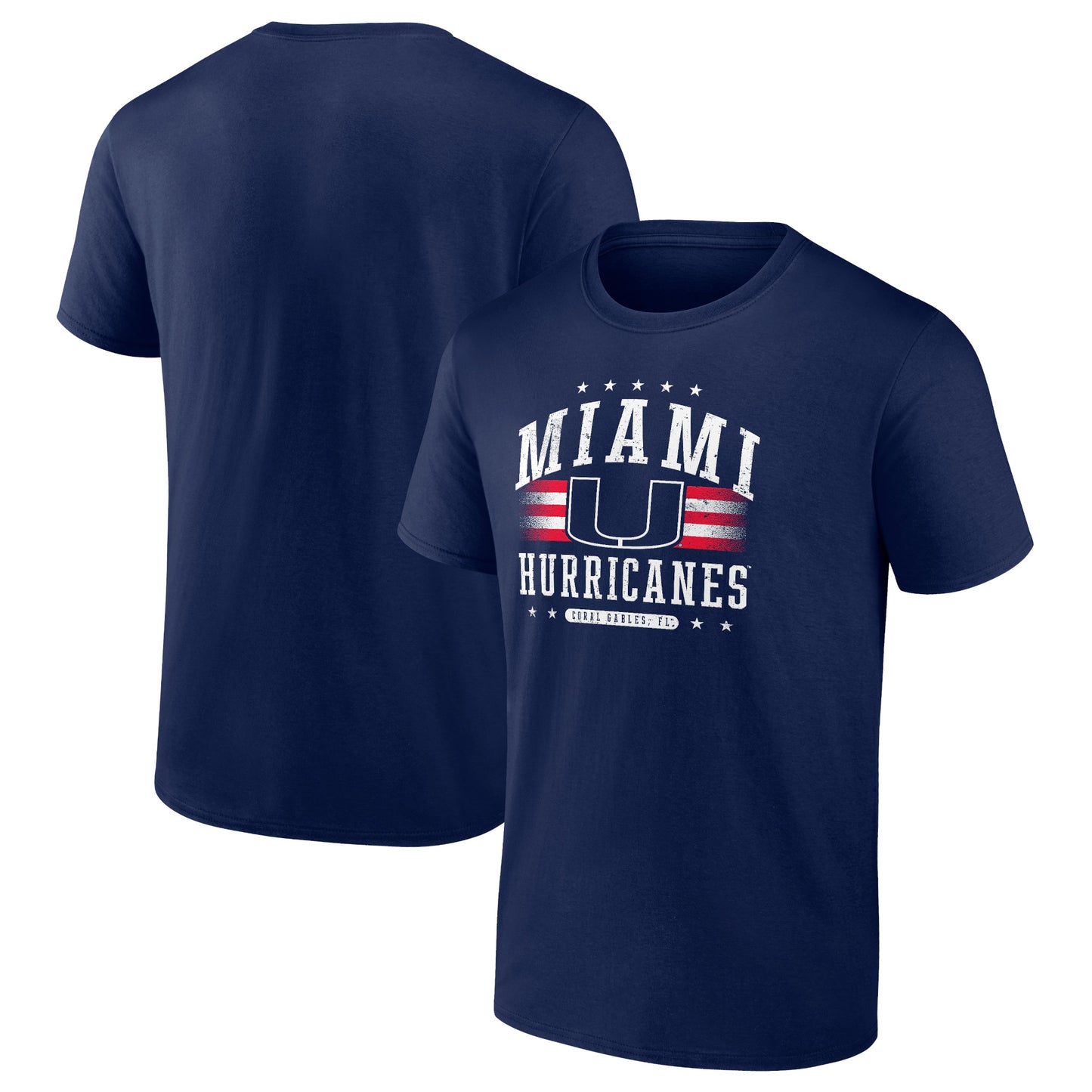 Men's Navy Miami Hurricanes Americana Team T-Shirt