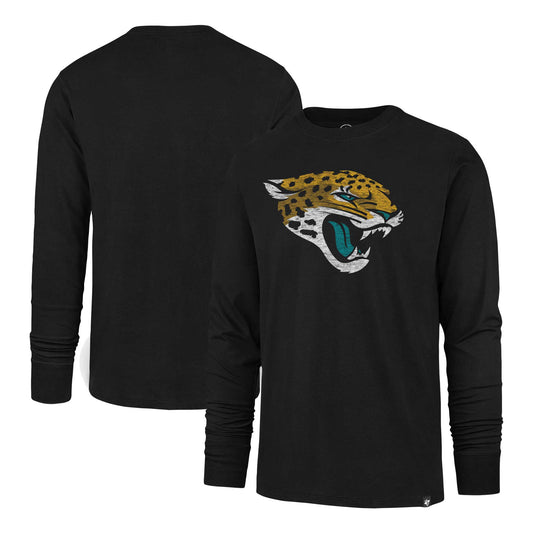 Men's '47 Black Jacksonville Jaguars Premier Franklin Long Sleeve T-Shirt