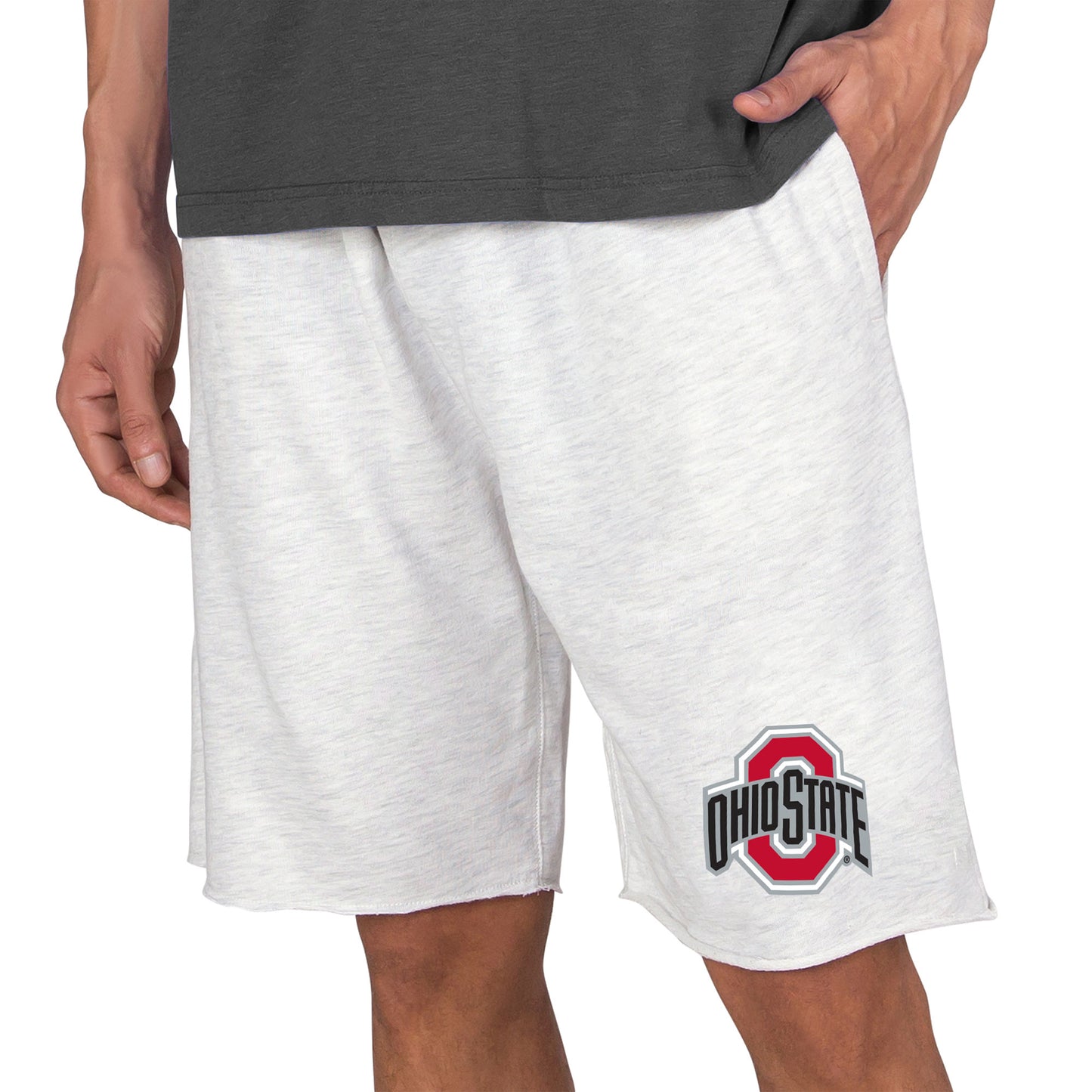 Men's Concepts Sport Oatmeal Ohio State Buckeyes Mainstream Tri-Blend Shorts