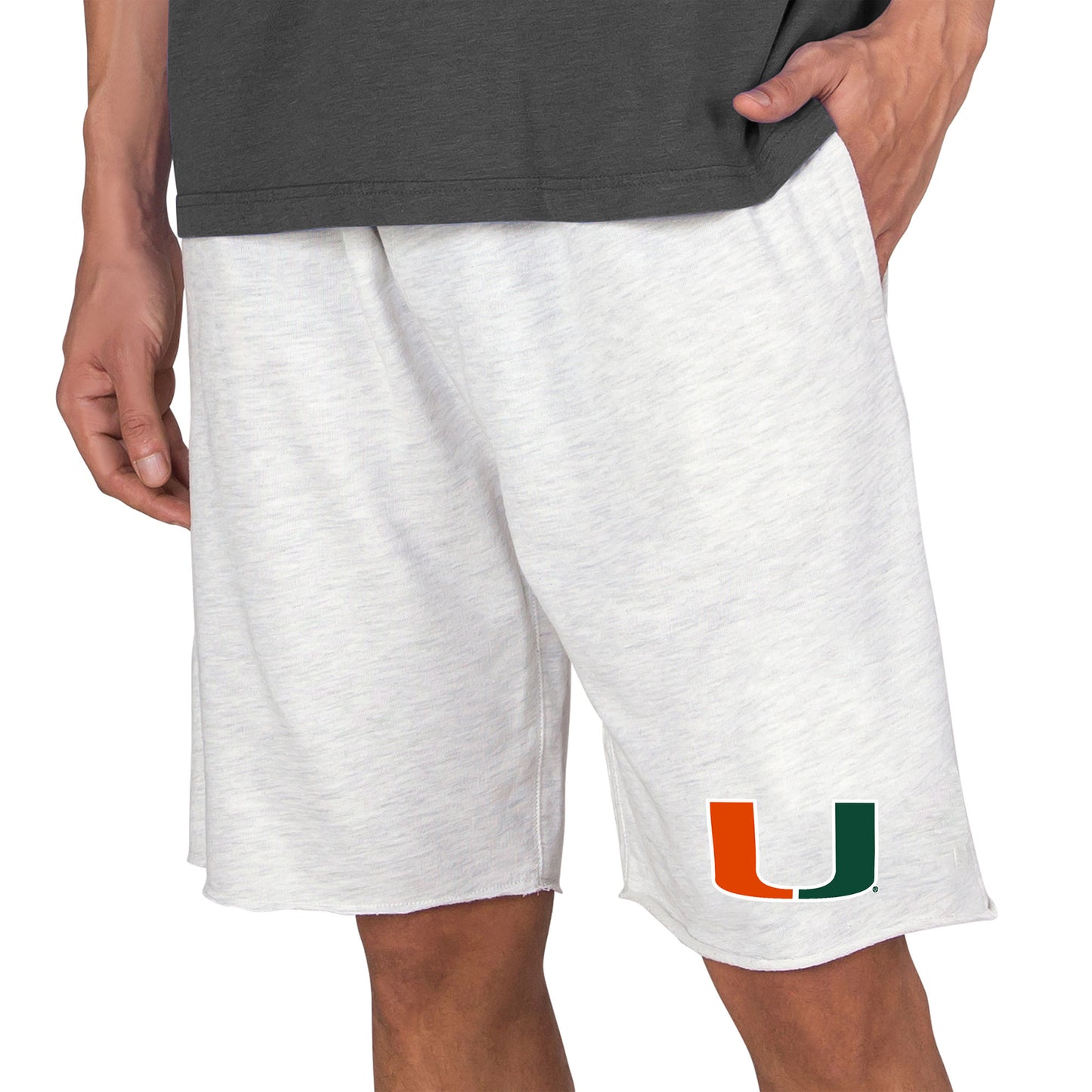 Men's Concepts Sport Oatmeal Miami Hurricanes Mainstream Tri-Blend Shorts