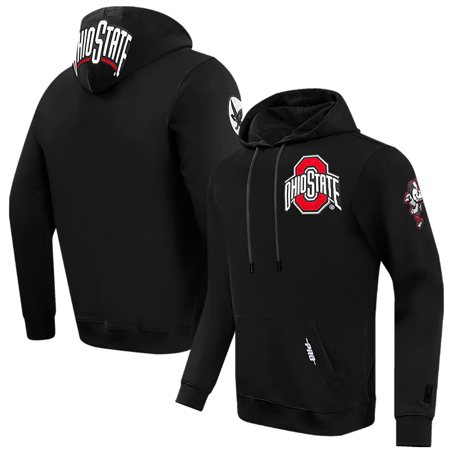 Men's Pro Standard Black Ohio State Buckeyes Classic Fleece Pullover Hoodie