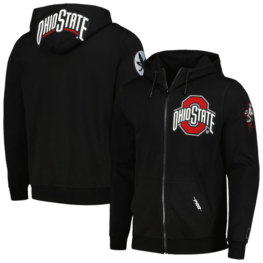 Men's Pro Standard Black Ohio State Buckeyes Classic Full-Zip Hoodie