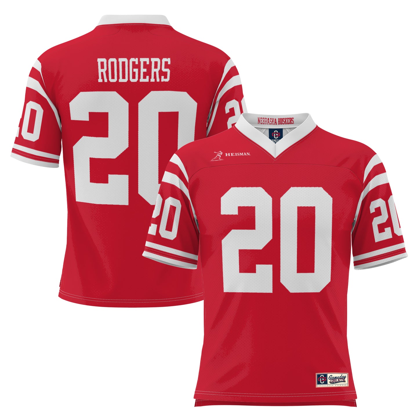 Youth GameDay Greats Johnny Rodgers Scarlet Nebraska Huskers Lightweight Fashion Heisman Jersey