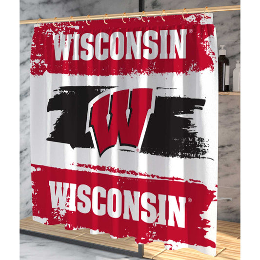 Pegasus Wisconsin Badgers Shower Curtain & Bath Mat Set