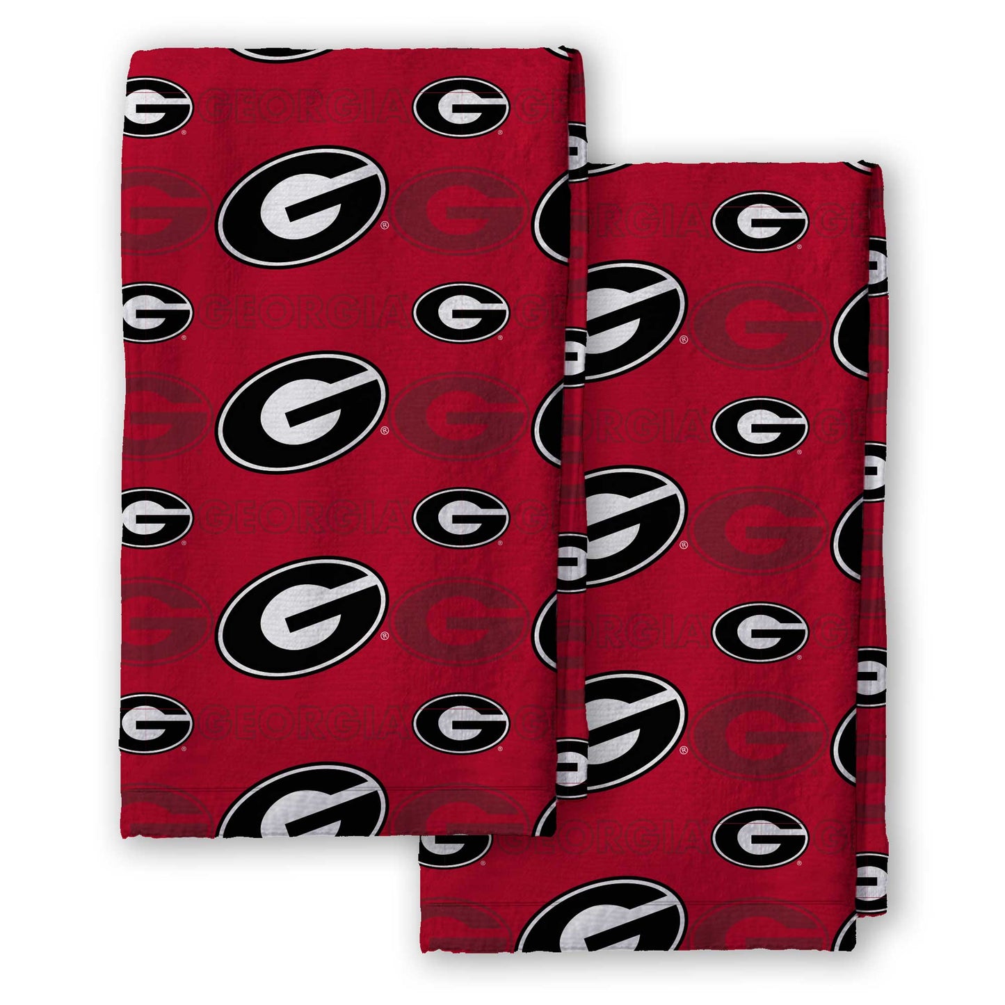 Pegasus Georgia Bulldogs 2-Pack Repeat Logo Dish Towel Set