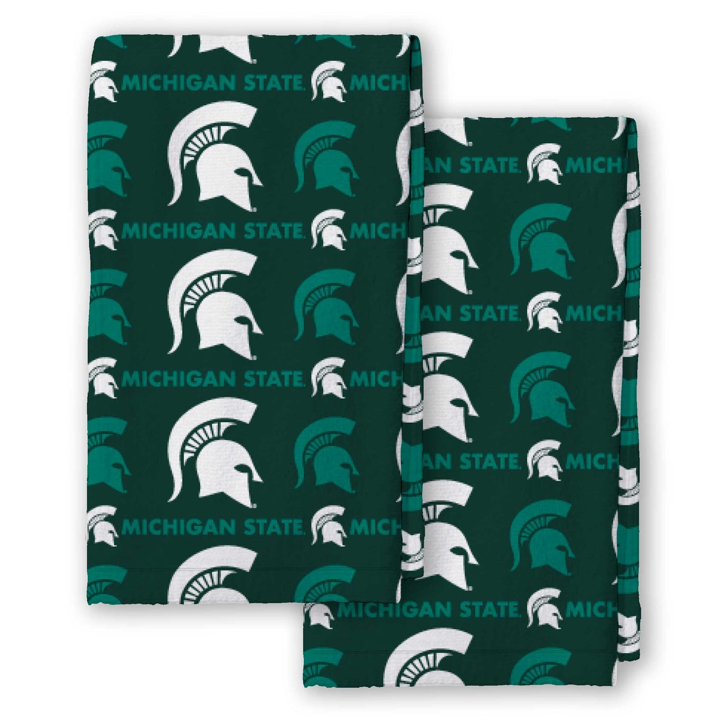 Pegasus Michigan State Spartans 2-Pack Repeat Logo Dish Towel Set