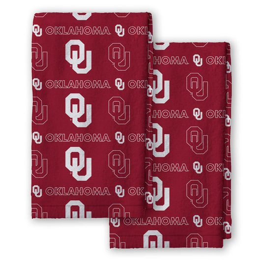 Pegasus Oklahoma Sooners 2-Pack Repeat Logo Dish Towel Set