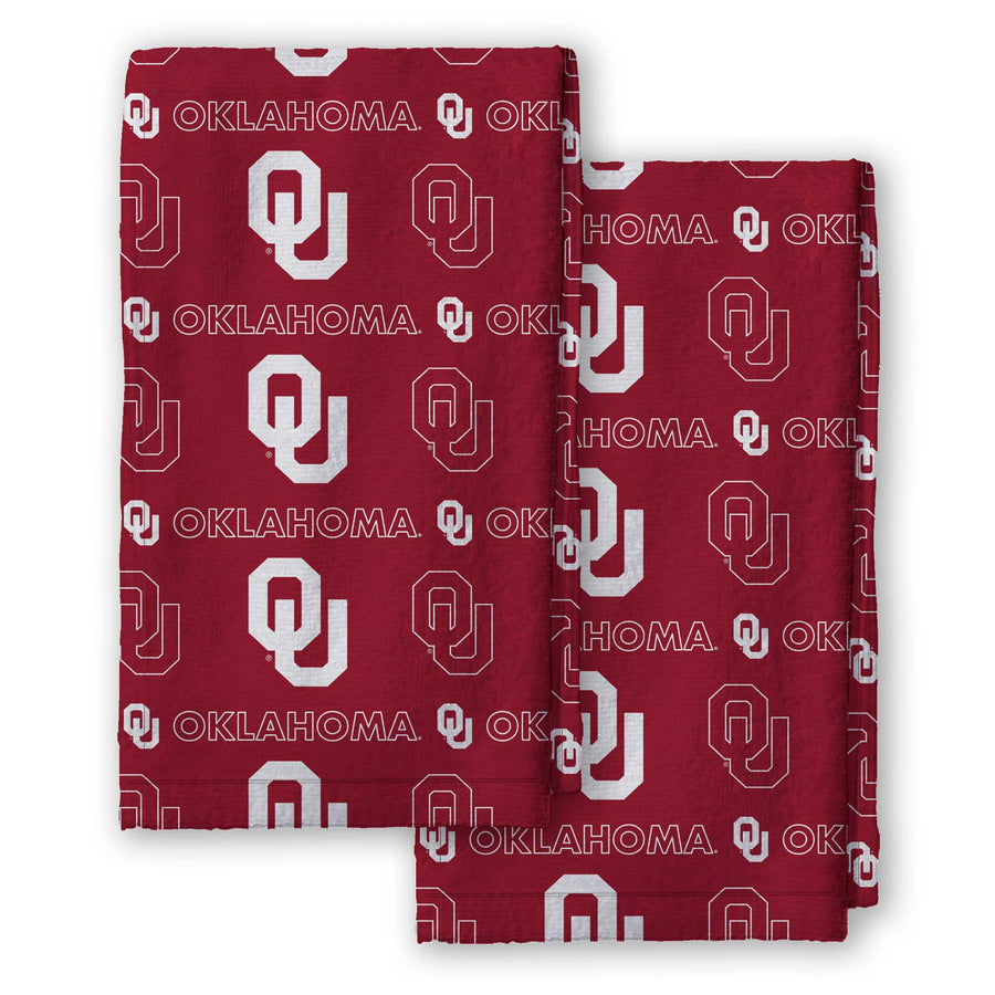 Pegasus Oklahoma Sooners 2-Pack Repeat Logo Dish Towel Set