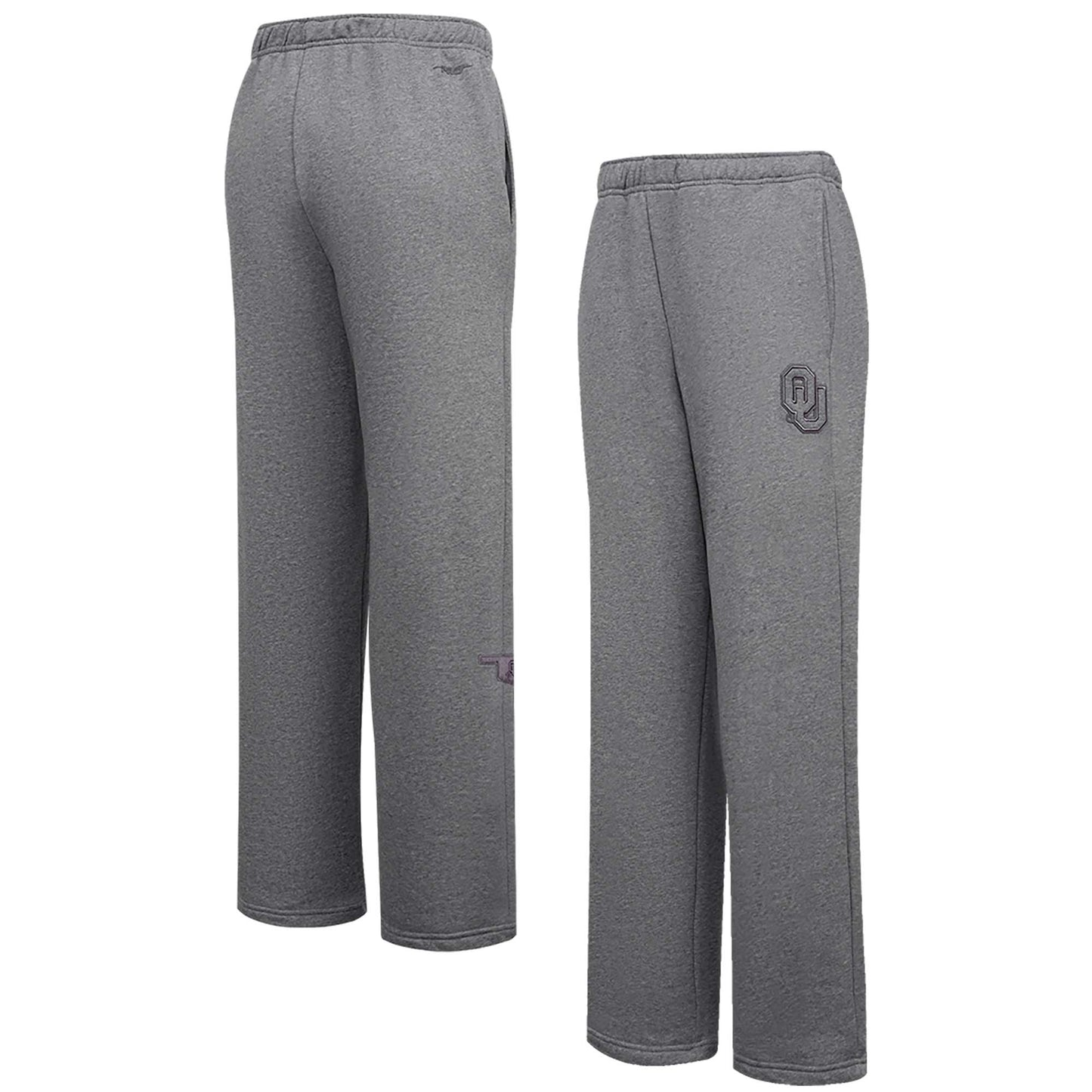 Women's Pro Standard Heather Charcoal Oklahoma Sooners Tonal Neutral Relaxed Fit Fleece Sweatpants