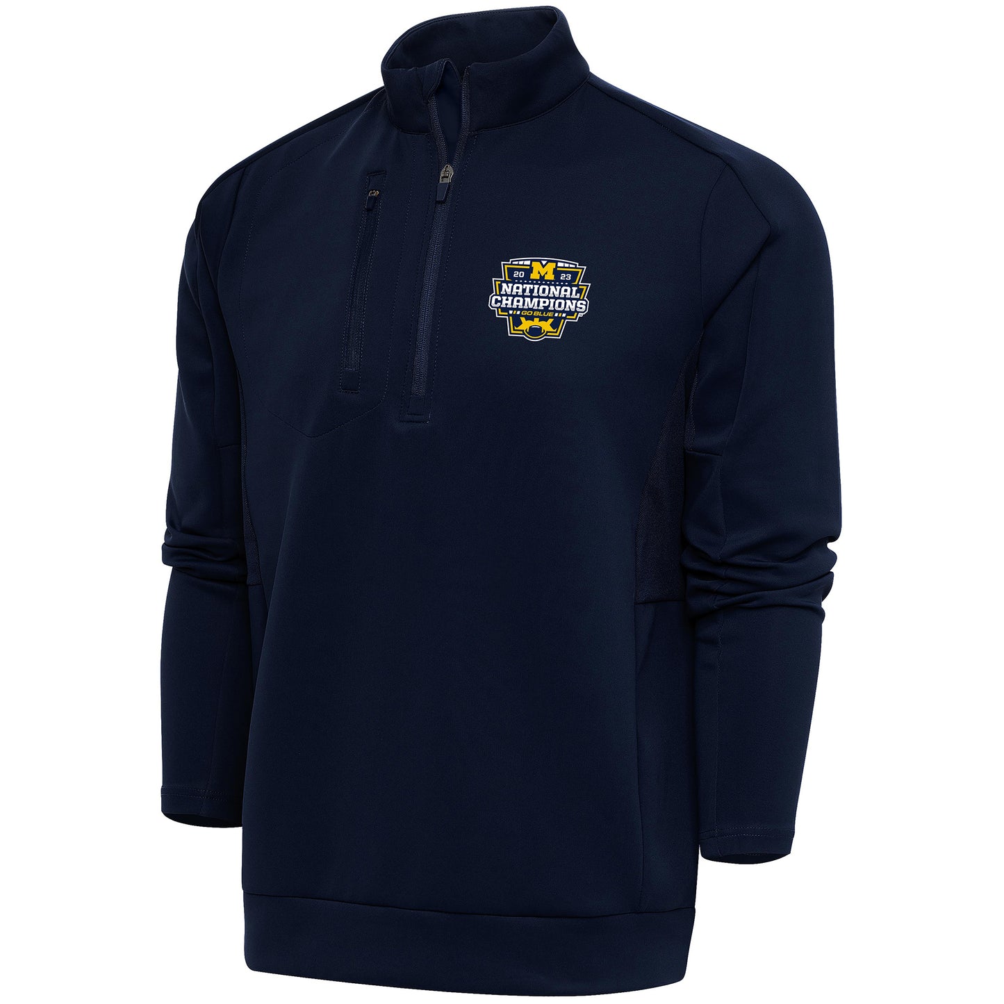 Men's Antigua Navy Michigan Wolverines College Football Playoff 2023 National Champions Generation Quarter-Zip Top