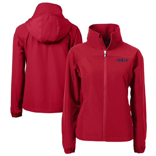 Women's Cutter & Buck  Scarlet San Francisco 49ers   Americana Charter Eco Recycled Full-Zip Jacket