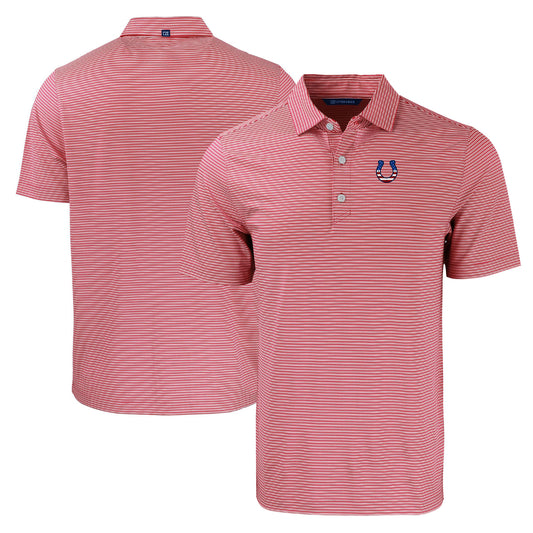 Men's Cutter & Buck Red Indianapolis Colts Big & Tall Americana Forge Eco Double Stripe Stretch Recycled Polo