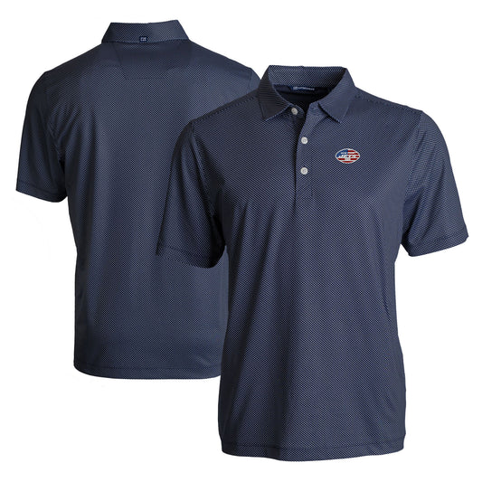 Men's Cutter & Buck Navy New York Jets Big & Tall Americana Pike Eco Symmetry Print Stretch Recycled Polo