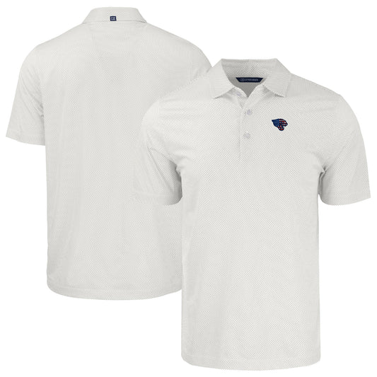 Men's Cutter & Buck White Jacksonville Jaguars Big & Tall Americana Pike Eco Symmetry Print Stretch Recycled Polo