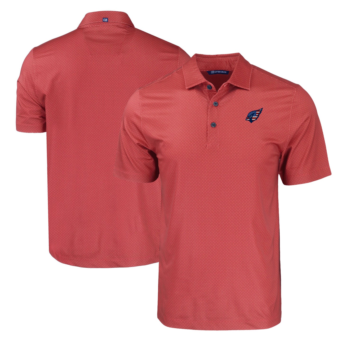 Men's Cutter & Buck Cardinal Arizona Cardinals Big & Tall Americana Pike Eco Tonal Geo Print Stretch Recycled Polo