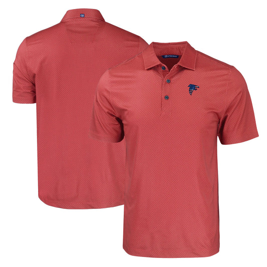 Men's Cutter & Buck Red Atlanta Falcons Big & Tall Americana Pike Eco Tonal Geo Print Stretch Recycled Polo