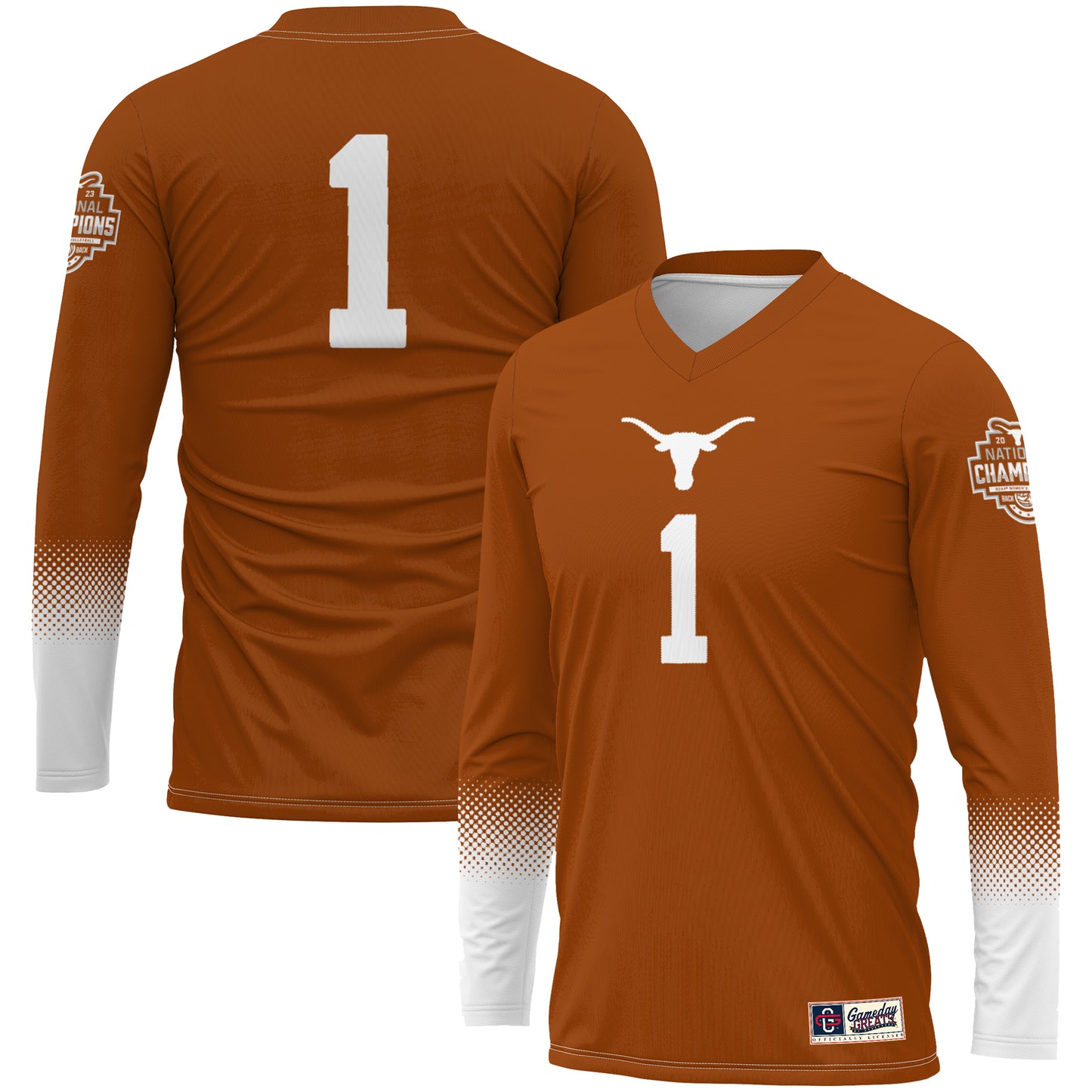 Unisex GameDay Greats #1 Texas Orange Texas Longhorns 2023 NCAA Women's Volleyball National Champions Fashion Jersey