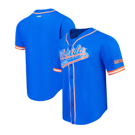 Men's Pro Standard Royal Florida Gators Mesh Full-Button Replica Baseball Jersey