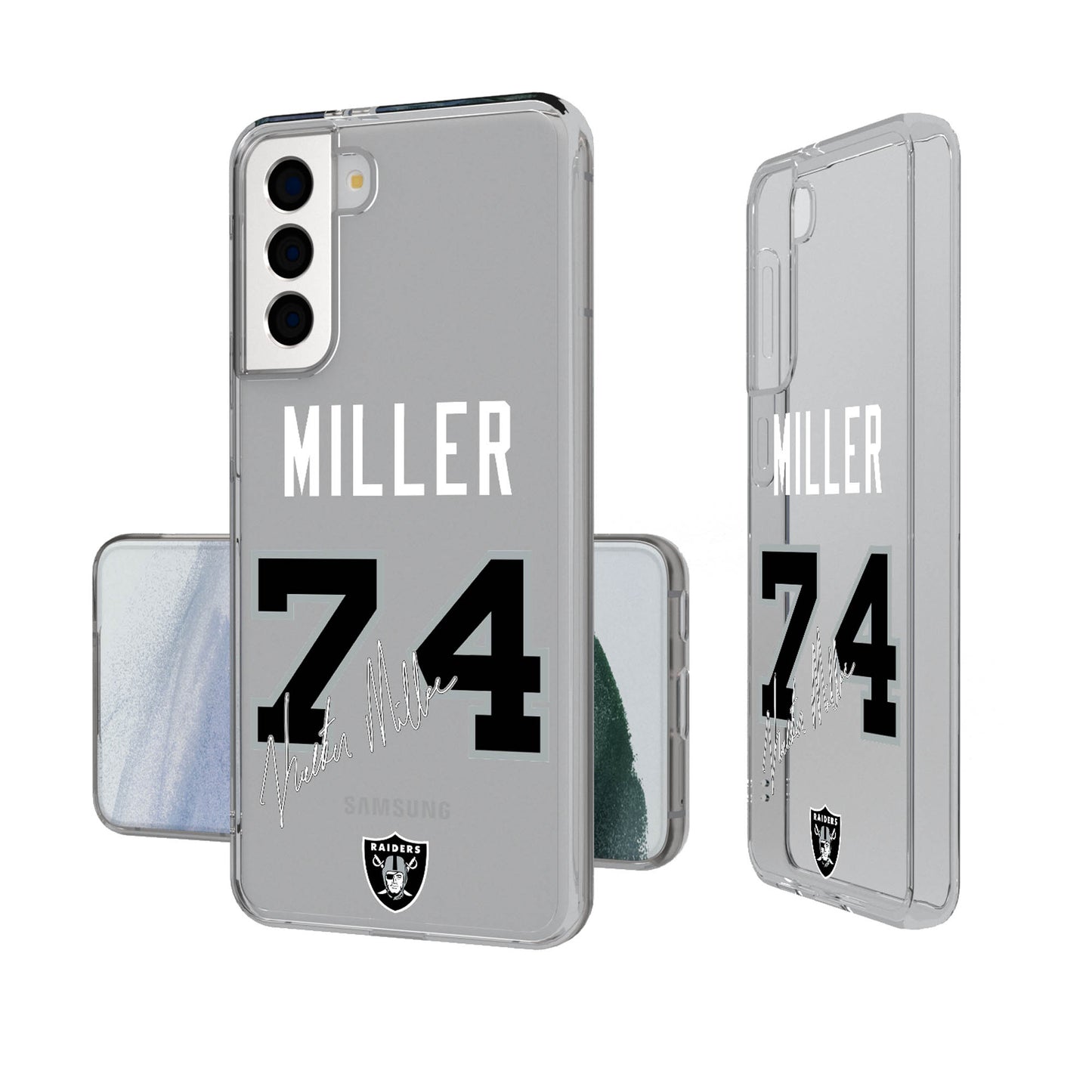 Keyscaper Kolton Miller Las Vegas Raiders Galaxy Clear Case