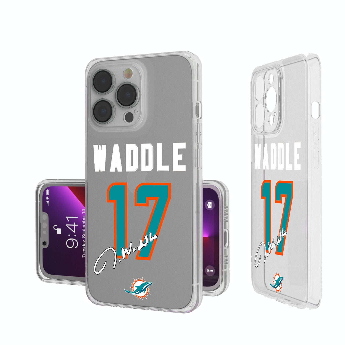 Keyscaper Jaylen Waddle Miami Dolphins iPhone Clear Case