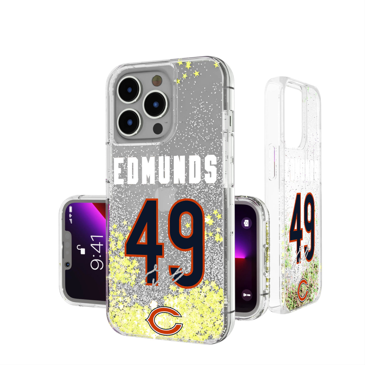 Keyscaper Tremaine Edmunds Chicago Bears iPhone Glitter Phone Case
