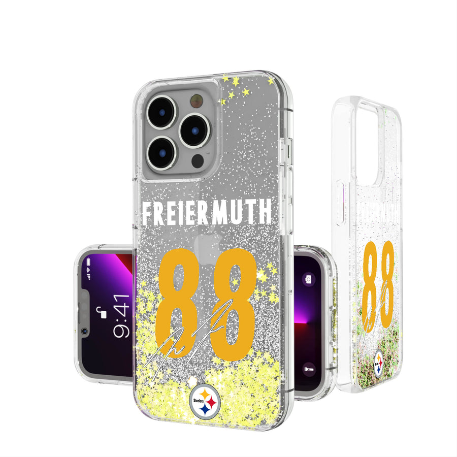 Keyscaper Pat Freiermuth Pittsburgh Steelers iPhone Glitter Phone Case