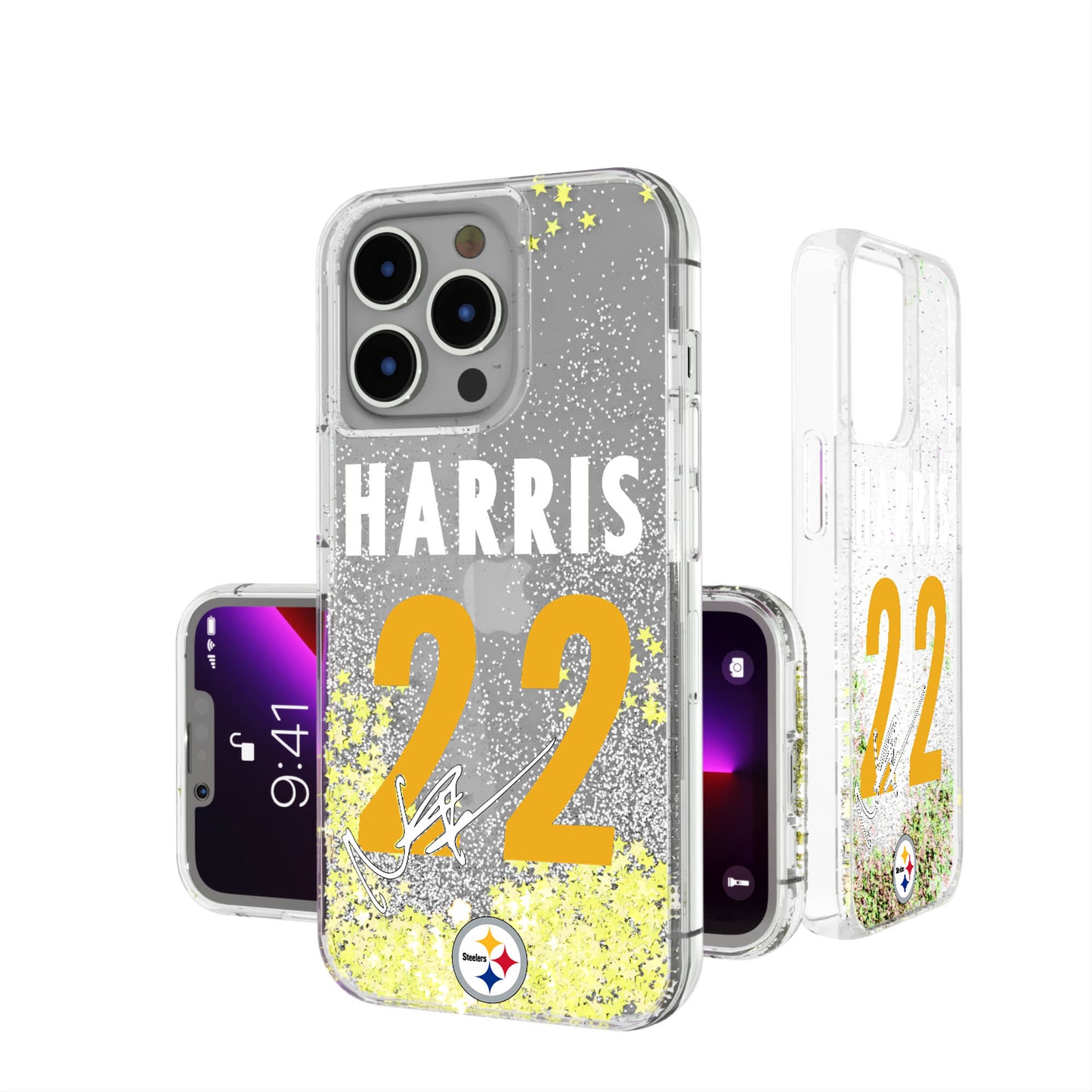 Keyscaper Najee Harris Pittsburgh Steelers iPhone Glitter Phone Case