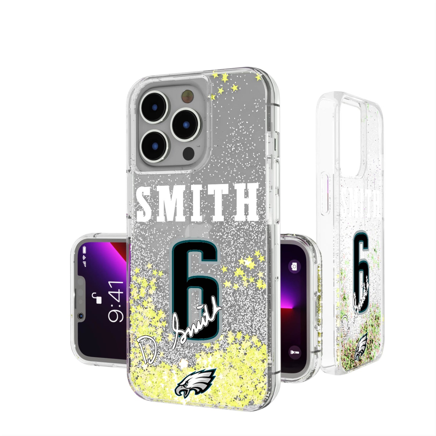 Keyscaper DeVonta Smith Philadelphia Eagles iPhone Glitter Phone Case