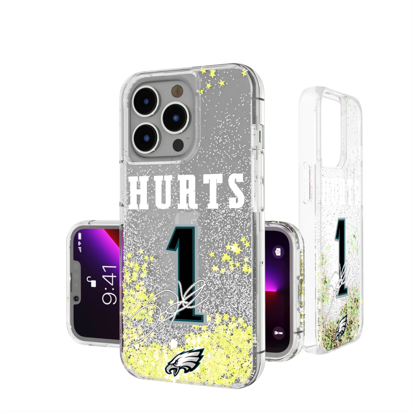 Keyscaper Jalen Hurts Philadelphia Eagles iPhone Glitter Phone Case