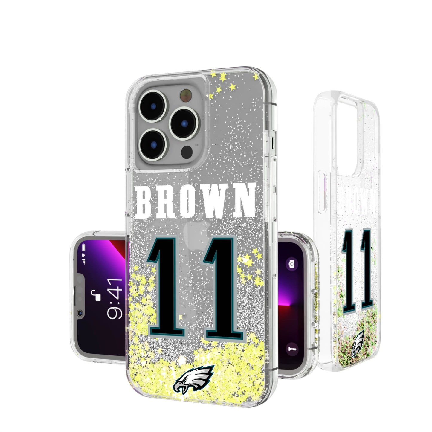 Keyscaper A.J. Brown Philadelphia Eagles iPhone Glitter Phone Case