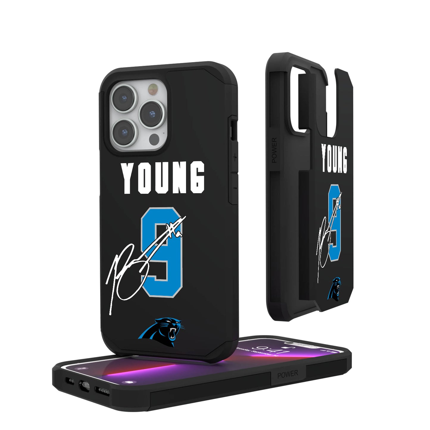 Keyscaper Bryce Young Carolina Panthers iPhone Rugged Case