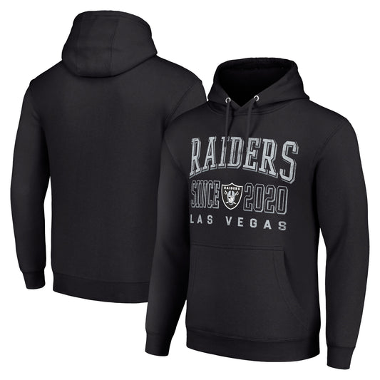 Unisex Starter Black Las Vegas Raiders Throwback Logo Pullover Hoodie