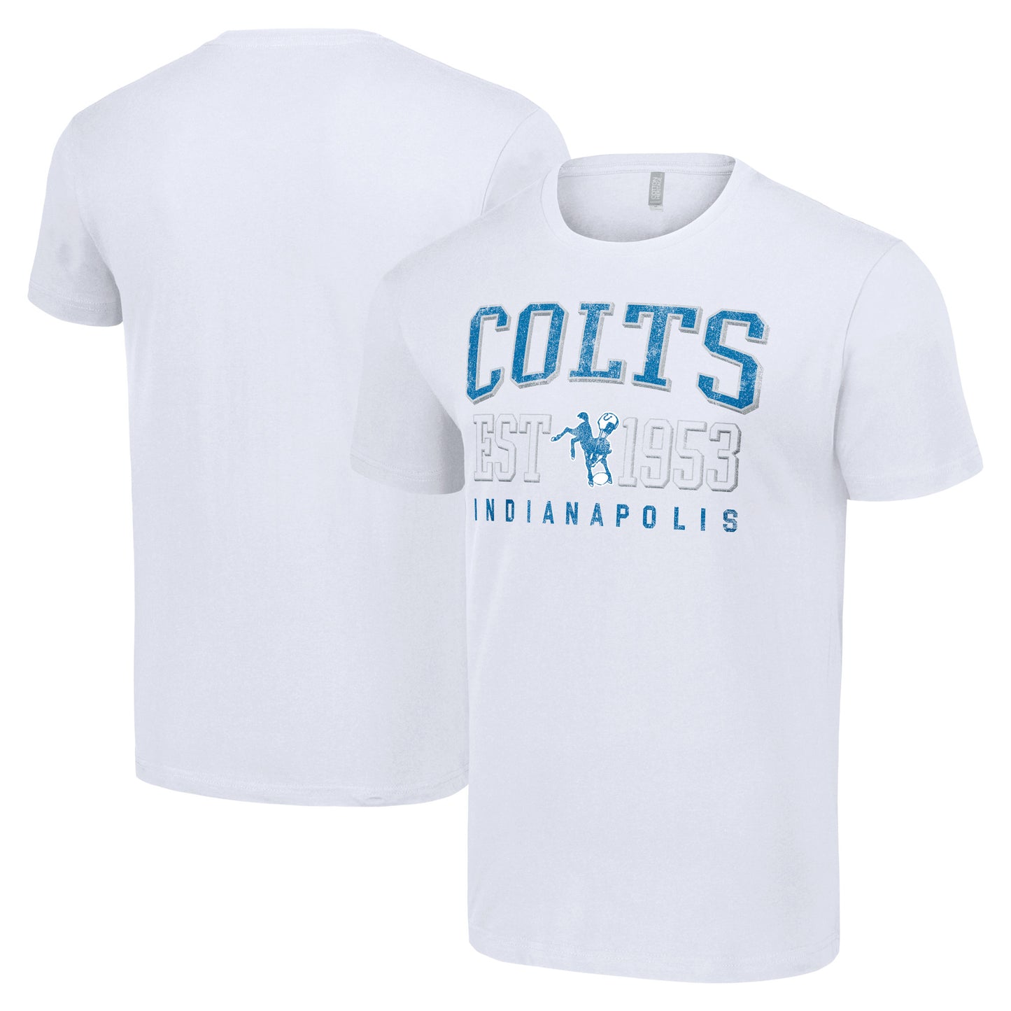 Men's Starter White Indianapolis Colts Throwback Logo T-Shirt