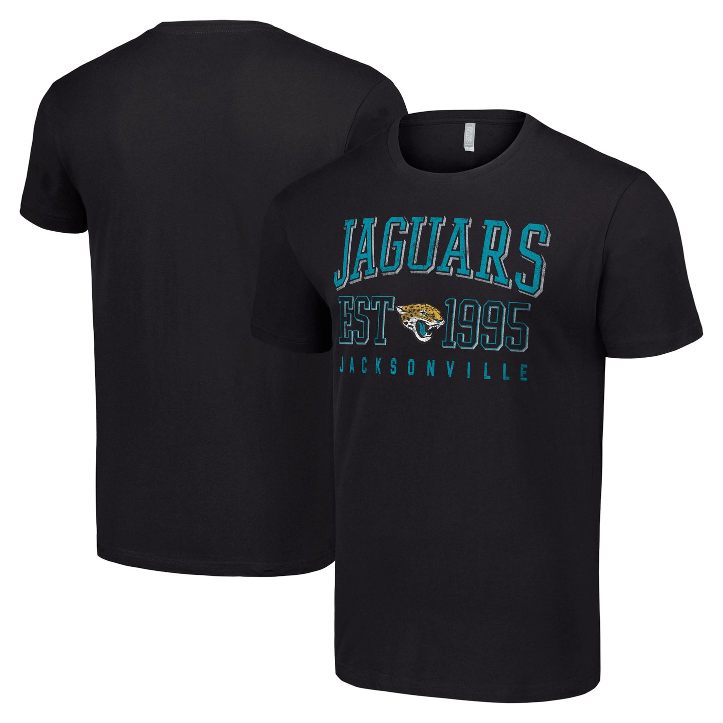 Men's Starter Black Jacksonville Jaguars Throwback Logo T-Shirt