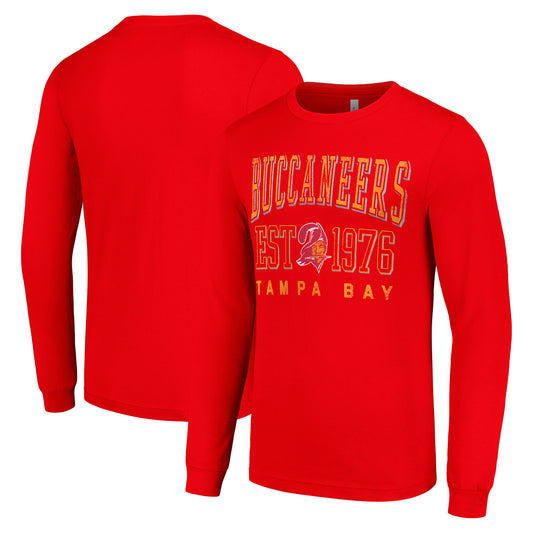 Men's Starter Red Tampa Bay Buccaneers Throwback Logo Long Sleeve T-Shirt