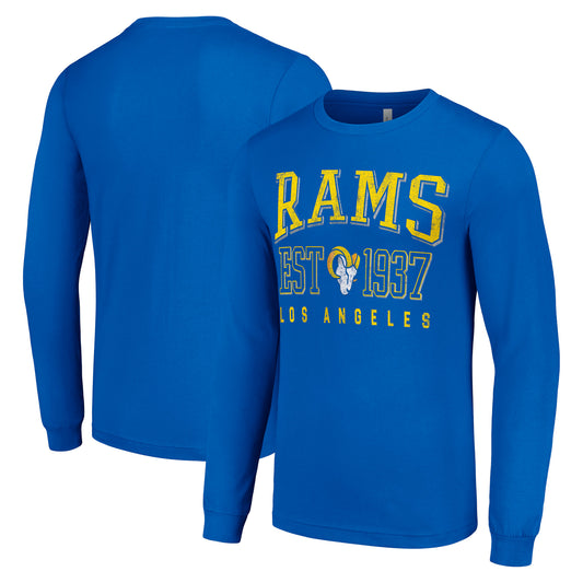 Men's Starter Royal Los Angeles Rams Throwback Logo Long Sleeve T-Shirt