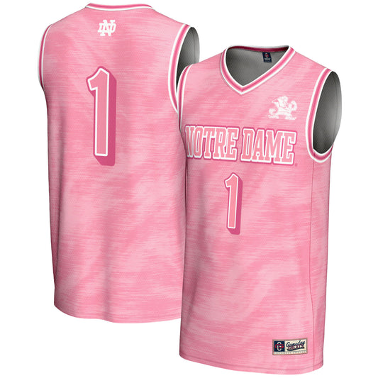 Unisex GameDay Greats #1 Pink Notre Dame Fighting Irish Lightweight Basketball Fashion Jersey