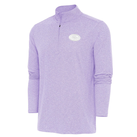 Men's Antigua Lavender San Francisco 49ers Hunk Quarter-Zip Pullover Top