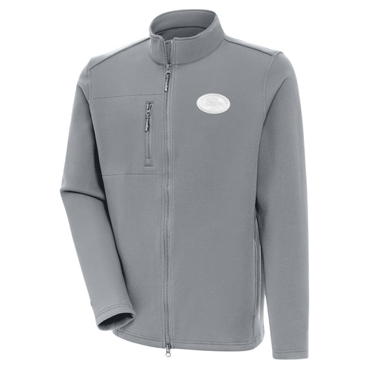 Men's Antigua Gray San Francisco 49ers Objection Full-Zip Jacket