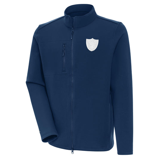 Men's Antigua Navy Las Vegas Raiders Objection Full-Zip Jacket