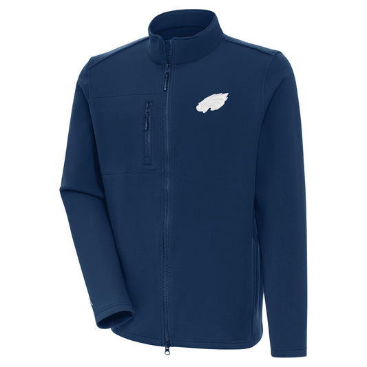 Men's Antigua Navy Philadelphia Eagles Objection Full-Zip Jacket