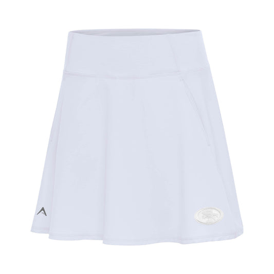 Women's Antigua White San Francisco 49ers White Logo Chip Skort